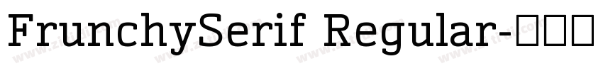 FrunchySerif Regular字体转换